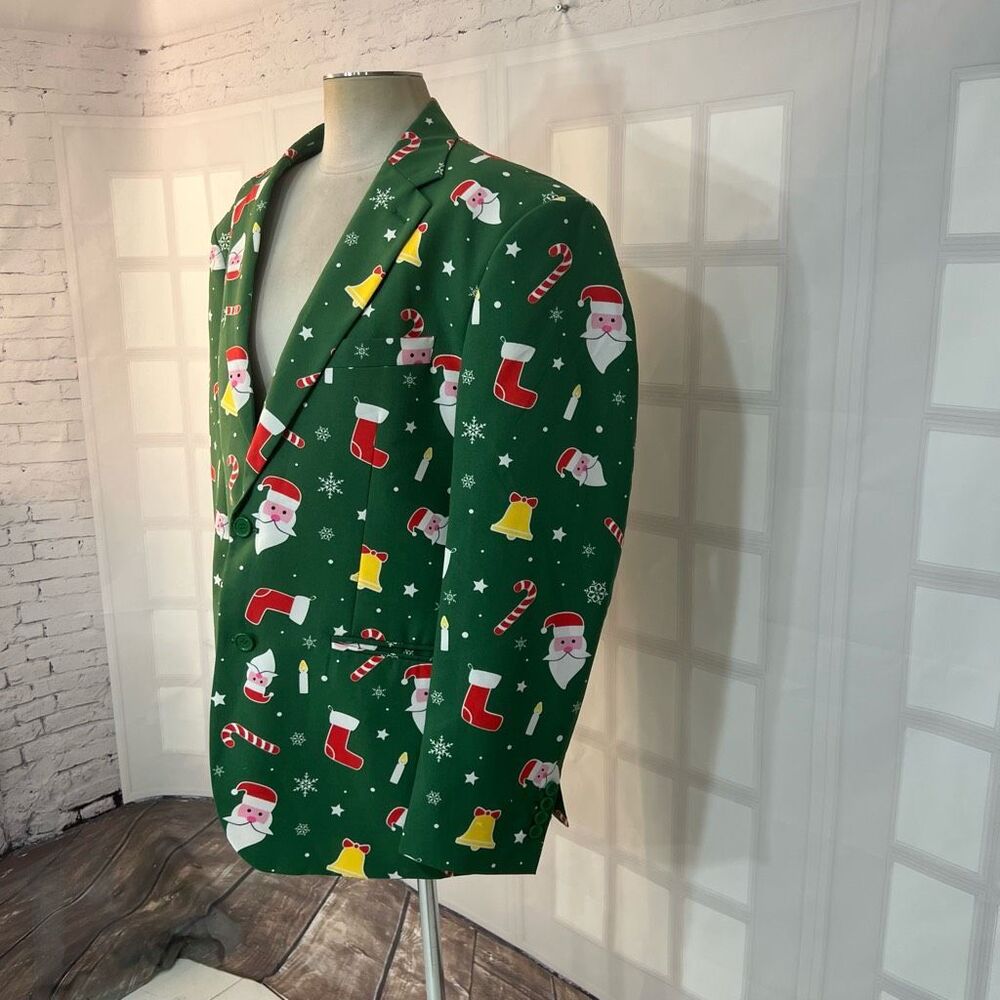 Opposuits Santaboss green Christmas holiday suit size 44 - Picture 6 of 13